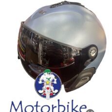 CASCO MIVIDA CON VISIERA NERA FUME OMOLOGATO PER USO SPORTIVO BLU FERRO OPACO