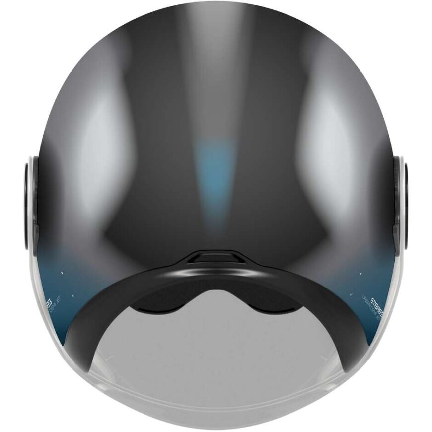 Casco Moto Jet AGV ETERES LEVANTO Nero Silver Blu - immagine 2